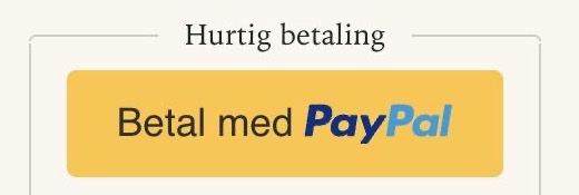 Den gule Betal med PayPal-knap i kassen